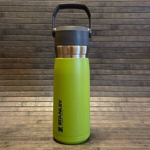 Stanley Ice Flow Flip Straw Water Bottle 22oz Aloe Green Used